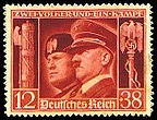 Mussolini & Hitler stamp