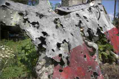 Cockpit of MH17 shot by Ukraine Air Force