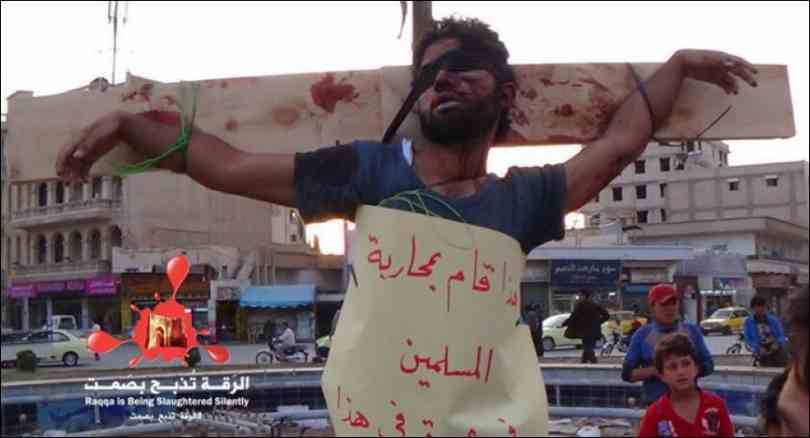 Christian crucified in Raqqa, Syria